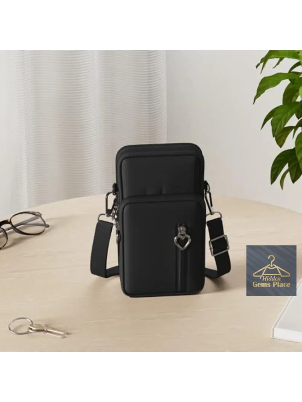 Nylon Small Crossbody Wallet Phone Bag with Adjustable Strap
